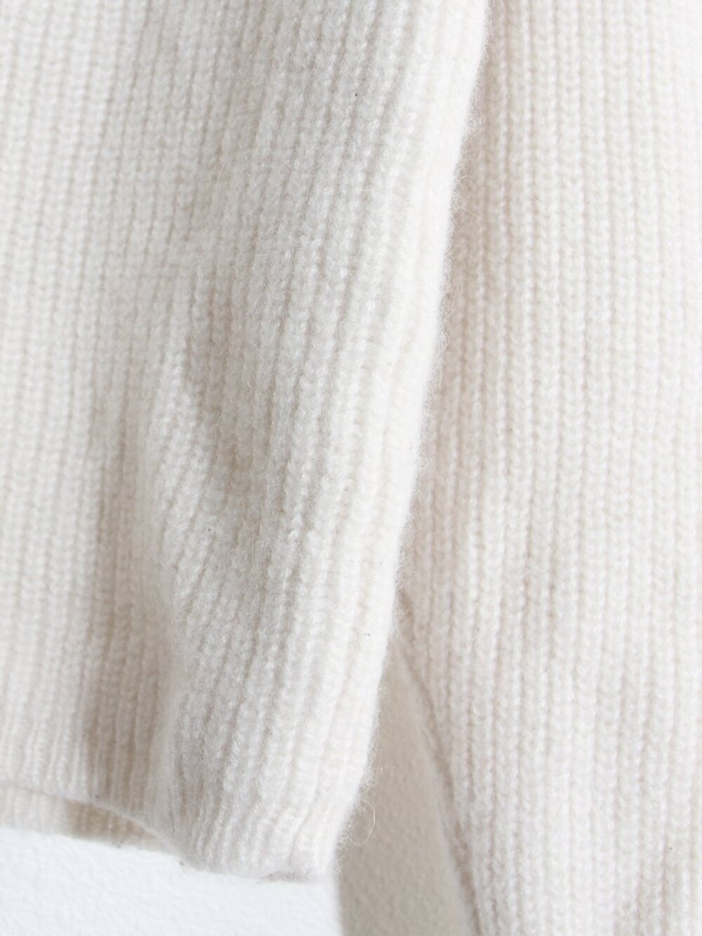 Quince 100% Mongolian Cashmere Fisherman Quarter Zip Sweater Ivory Size XS - Picture 13 of 16